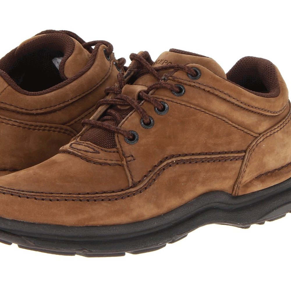 Rockport World Tour Classic Men's Casual Walking Shoes Chocolate Brown Nubuck